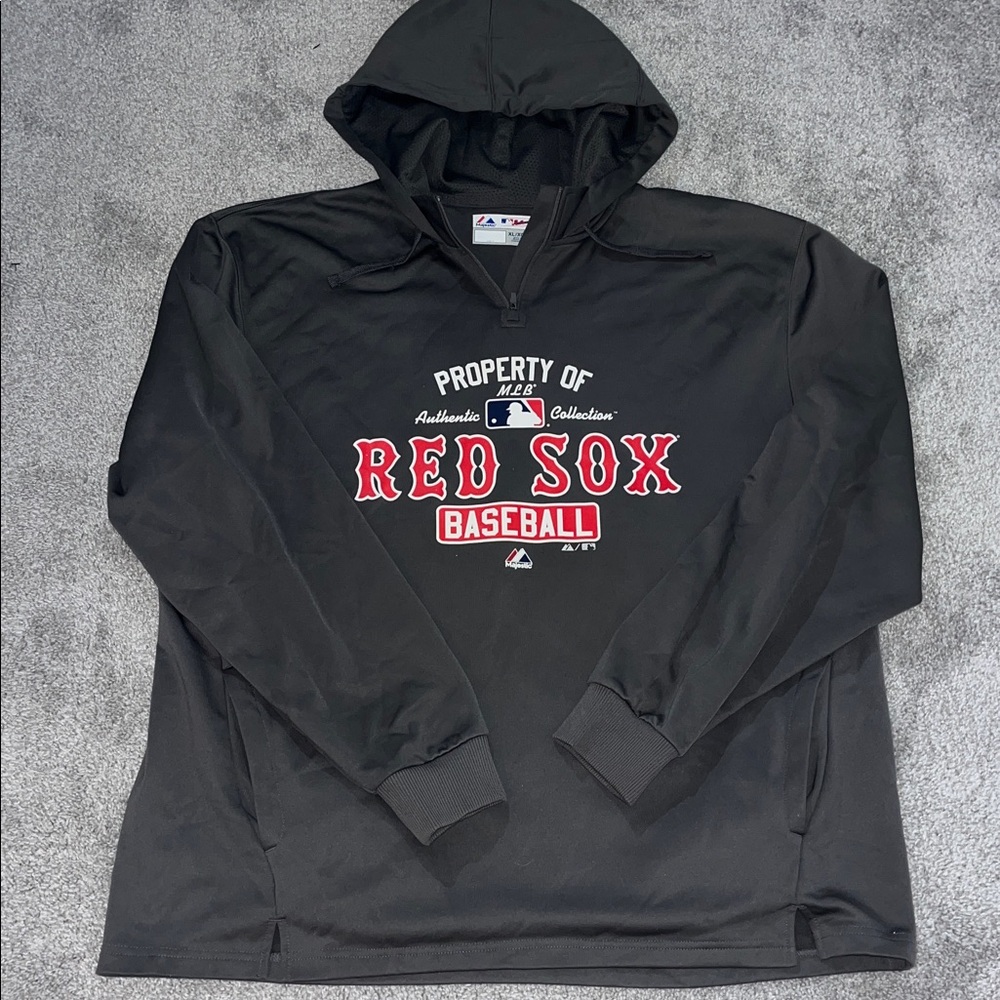 Authentic Team Issue Boston Red Sox Hooded hoodie high neck Sweatshirt jacket XL